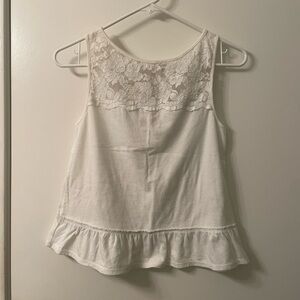 Hollister White Blouse Tank Top